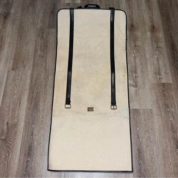 Vintage 70s Hermès Paris Travel Garment Leather & Canvas Bag Designer Luxury - Picture 14 of 14